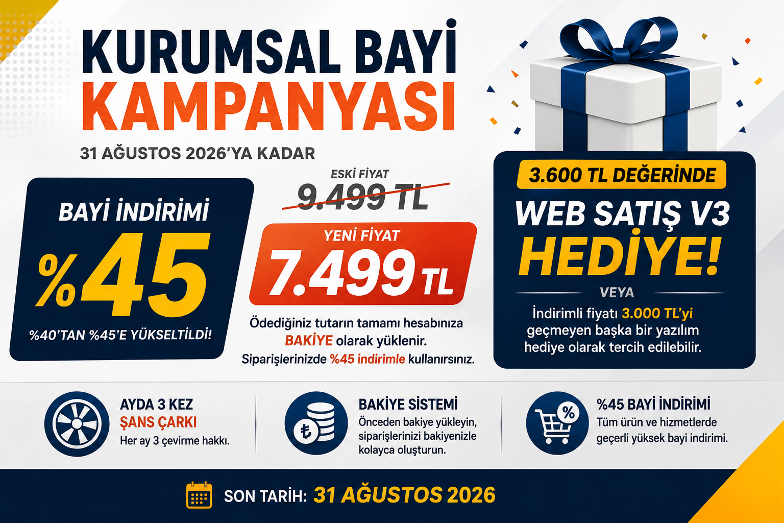 Ağustos Ayına Özel, Kurumsal Bayilikte Büyük Kampanya