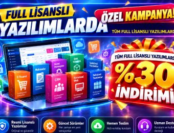 Full Lisans Yazılımlarda yüzde30 İndirim