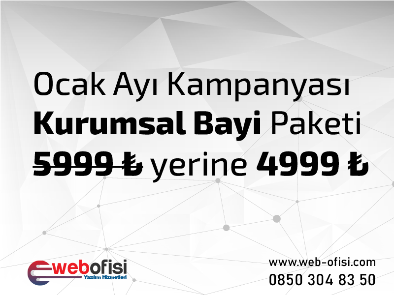 Yeni Yılın İlk Fırsatı: Kurumsal Bayi Kampanyamızla İndirimleri Kaçırmayın!